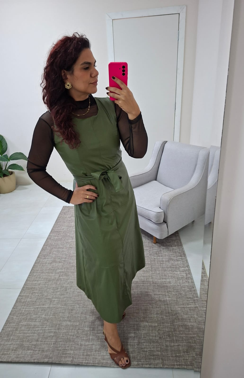 Vestido Midi Militar