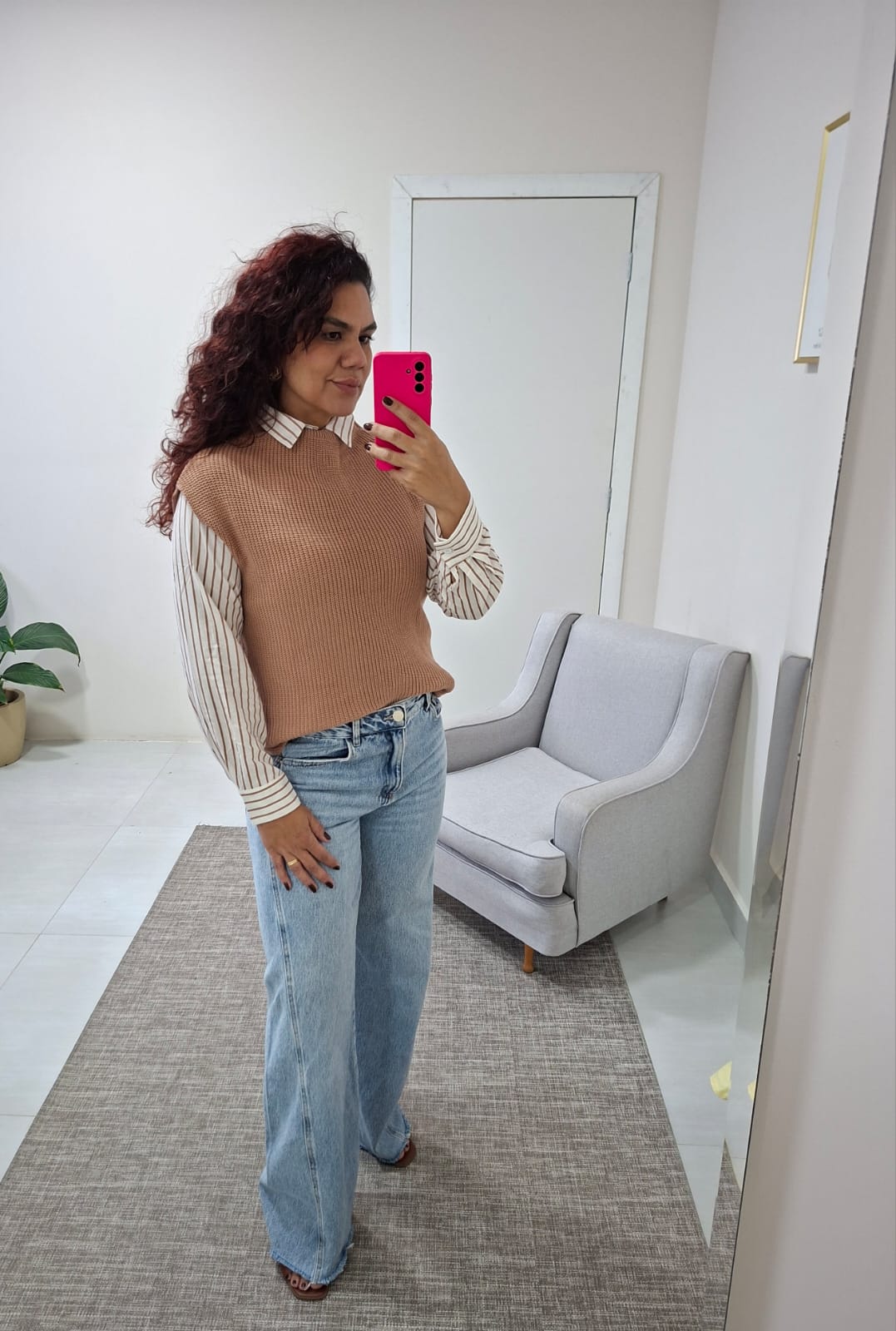 Colete Tricot Camel